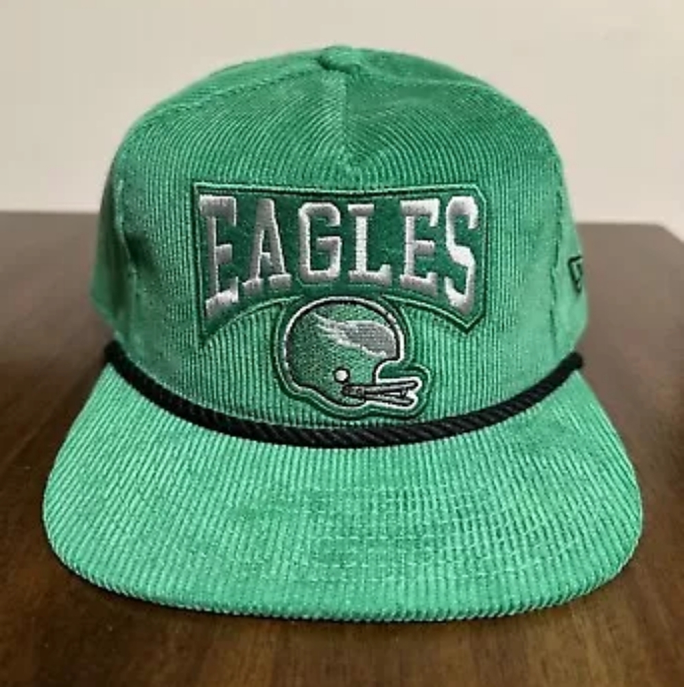 Philadelphia Eagles New Era Kelly Green Snapback The Golfer Corduroy Hat Hurts